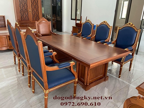 Bàn Ghế Phòng Họp Gỗ Gỗ Đỏ Mẫu Mã Đẹp BPH85