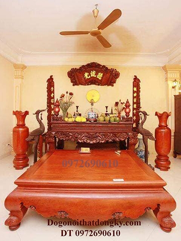 99+ Bàn thờ gia tiên mẫu tứ linh gỗ gụ Đẹp Nhất Năm 2023 ST236