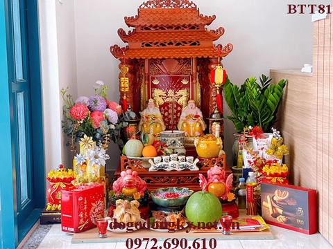 Nơi Sản Xuất Bàn Thờ Thần Tài Đẹp Mẫu Theo Yêu Cầu BTT81