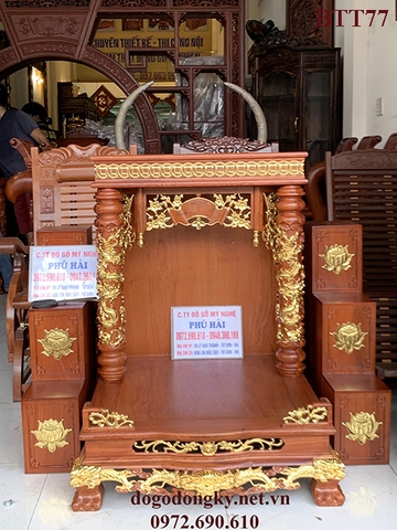 Nơi Sản Xuất Và Bán Bàn Thờ Thần Tài Mái Bằng Mẫu Đẹp BTT77