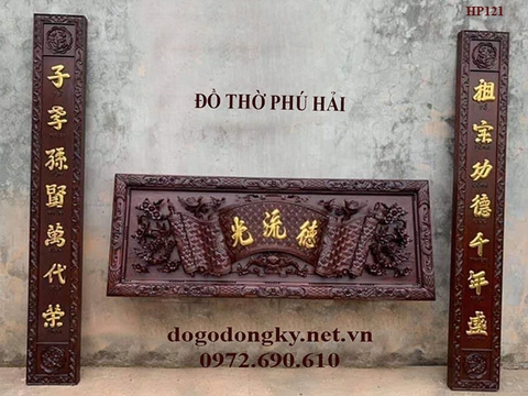 Các Mẫu Hoành Phi Câu Đối Đẹp Thờ Gia Tiên – Thờ Dòng Họ HP121