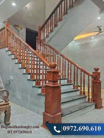 Trụ Cầu Thang Gỗ Lim Giá Gốc Tại TP Từ Sơn TCT03