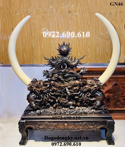 Bộ Giá Đỡ Ngà Voi Gỗ Mun Siêu Hiếm Dành Cho Các Đại Gia Vip GN46