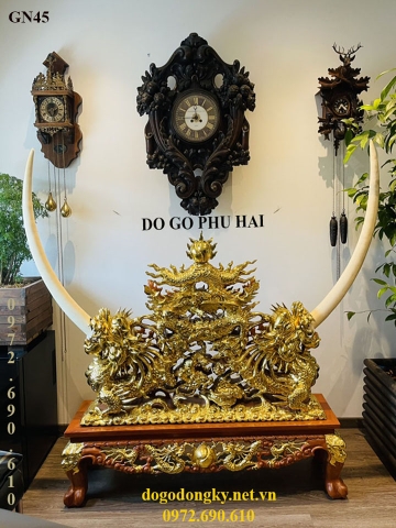 Giá Ngà Voi Dát Vàng Hàng Hiếm Làm Quà Tặng, Quà Biếu Lãnh Đạo GN45