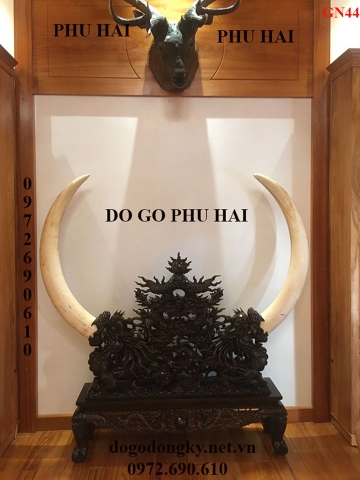 Giá Trưng Bày Ngà Voi Gỗ Mun Hoa Hàng Siêu QUÍ & HIẾM GN44