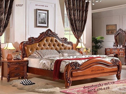 Giường Ngủ Bọc Da Tân Cổ Điển - Đẳng Cấp Cao Quí, Sang Trọng GN217