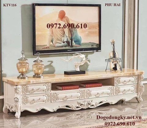 Mẫu Kệ Ti Vi Tân Cổ Điển Đẳng Cấp, Sang Trọng KTV116