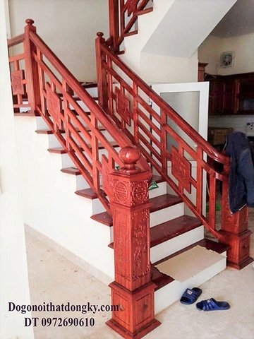 Các Mẫu Tay Vịn Cầu Thang Gỗ Đẹp TVCT01