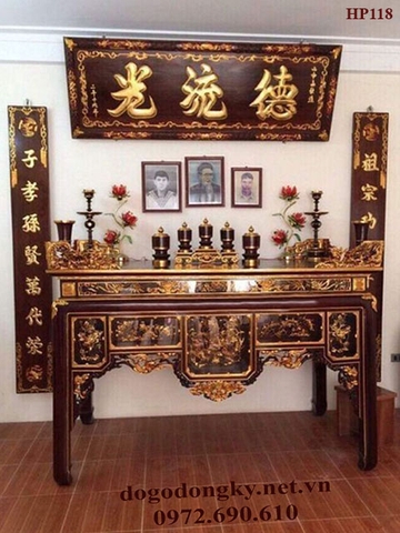 Mẫu Hoành Phi Câu Đối Đẹp Thờ Gia Tiên HP118