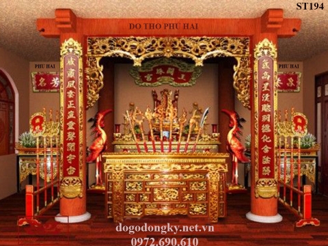 Mẫu Phòng Thờ Đẹp, Trang Nghiêm Không Thế Bỏ Qua ST194