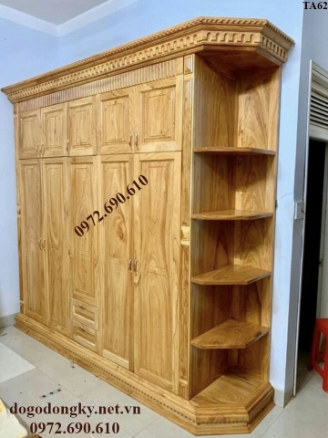 Mẫu Tủ Quần Áo Đẹp 5 Cánh Đa Chức Năng TA62