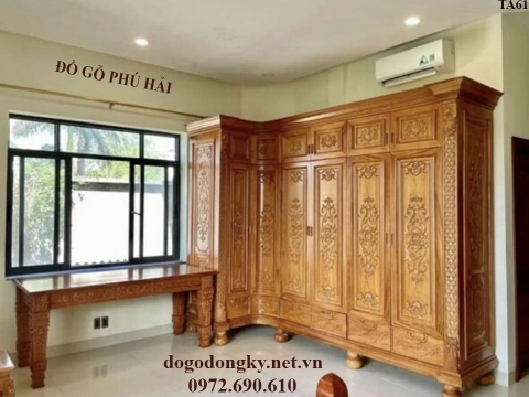 Tủ Đựng Quần Áo 2 Tầng Kiêm Đựng Đồ 6 Cánh Mẫu Đẹp TA61