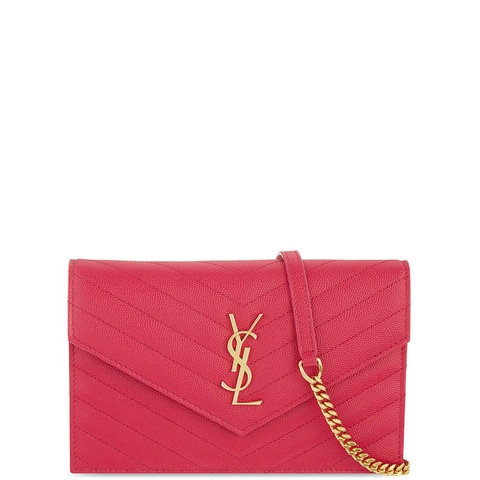 TÚI SAINT LAURENT MONOGRAM QUITED LEATHER PINK