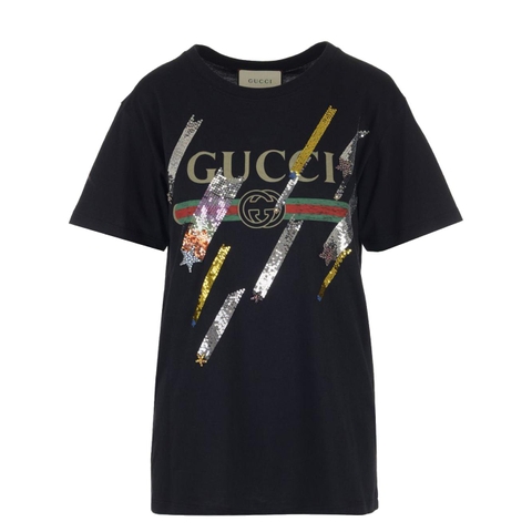 ÁO PHÔNG GUCCI LOGO WITH SHOOTING STARS