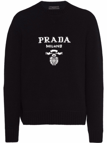 ÁO LEN PRADA LOGO INTARSIA-KNIT CHUẨN 1:1 AUTHENTIC