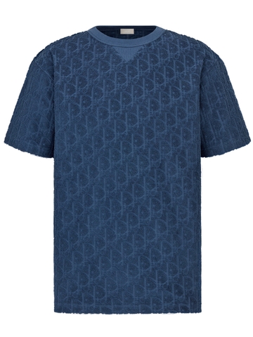 ÁO PHÔNG DIOR BLUE OBLIQUE JACQUARD CHUẨN 1:1 AUTHENTIC