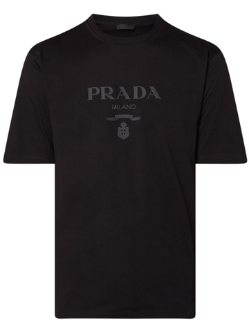 ÁO PHÔNG PRADA BLACK LOGO PRINTED CHUẨN 1:1 AUTHENTIC