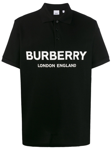 ÁO POLO BURBERRY BLACK LOGO PRINTED CHUẨN 1:1 AUTHENTIC