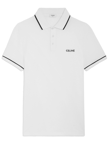 ÁO POLO CELINE CLASSIC LOGO WHITE CHUẨN 1:1 AUTHENTIC