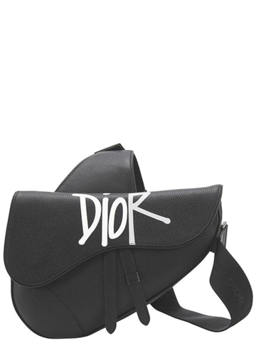 TÚI DIOR LOGO BLACK LEATHER SADDLE CHUẨN 1:1 AUTHENTIC