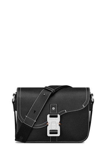 TÚI DIOR SADDLE MINI WITH STRAP BLACK CALFSKIN CHUẨN 1:1 AUTHENTIC