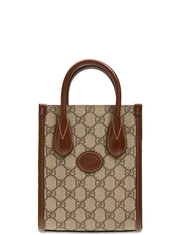 TÚI GUCCI GG CANVAS & LEATHER MINI TOTE CHUẨN 1:1 AUTHENTIC