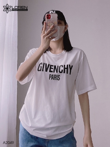 Áo thun nữ LOREN givenchy trắng A2049