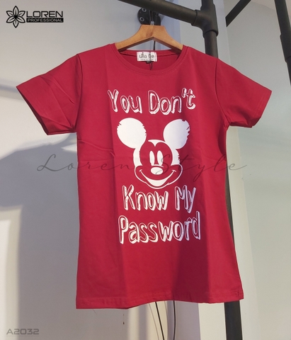 Áo thun nữ mickey lớn đỏ A2032