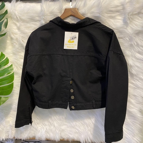 Áo khoác kaki đen A4079