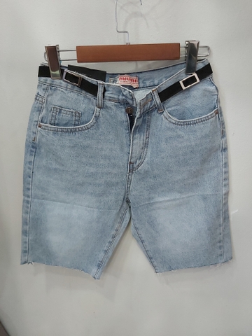 Quần jean ngố kiểu nịt tua xanh B5223