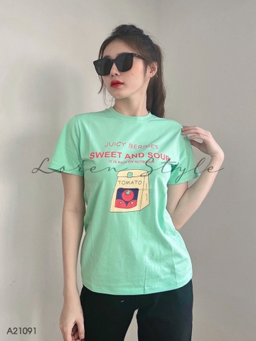 Áo thun nữ LOREN Regular Tomato A21091