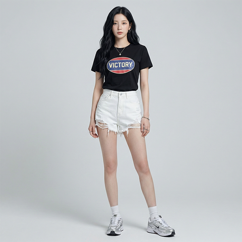 Áo thun nữ LOREN Regular Victory A21093