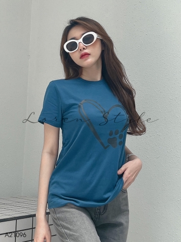Áo thun nữ LOREN Regular tim A21096
