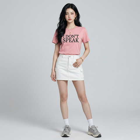 Áo thun nữ LOREN Speak ngắn tay A2965