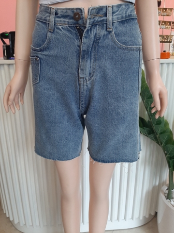 Quần jean ngố sọc tua xanh B5200