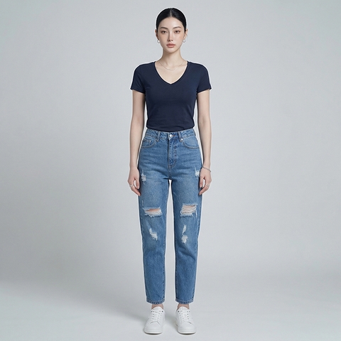 Quần jean baggy LOREN rách B51039