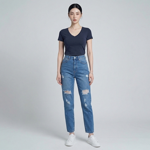 Quần jean baggy LOREN rách B51039