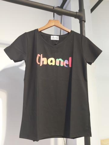 Áo thun nữ chanel đen A2013