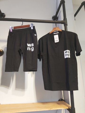 Sét thun nữ lửng wang đen A9036