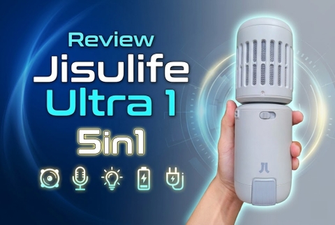 Camping Mát Mẻ Với Quạt Tích Điện Ngoài Trời Jisulife Ultra1