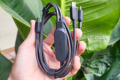 Review Anker A8895 Sạc Tích Hợp 2 Cáp Type C 140W Tiện Lợi