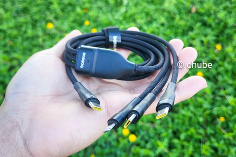 Giới thiệu Cáp sạc đa năng 3 đầu Baseus Flash Series 3 100W