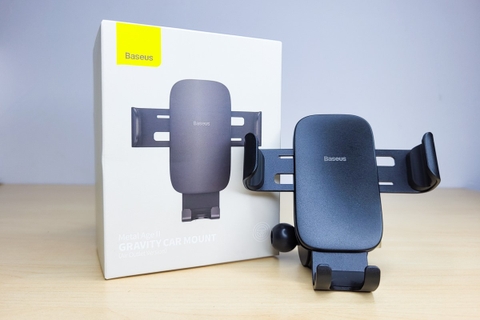 Đế giữ điện thoại ô tô khóa tự động Baseus Metal Age II