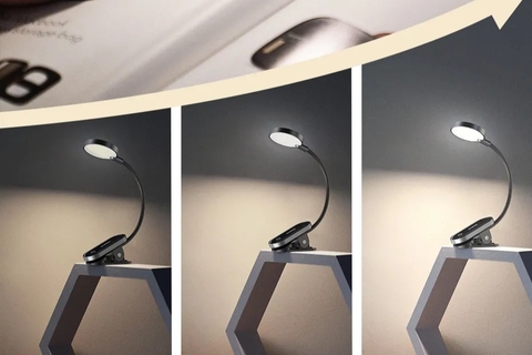 Đèn kẹp đọc sách mini Baseus, Mắt Sáng Tinh Anh