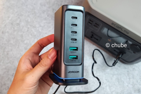 Sạc cho cả gia đình, Dock sạc 6 cổng 65W Joyroom TCM02 LED