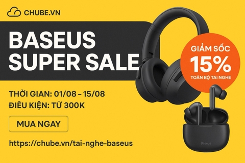 [KHUYẾN MÃI] Tai Nghe Baseus Chính Hãng Giảm 15% (01/08 - 15/08/2025)