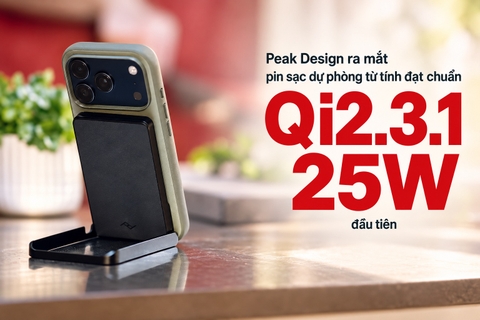 Peak Design ra mắt pin sạc dự phòng từ tính đạt chuẩn Qi2.3.1 25W đầu tiên