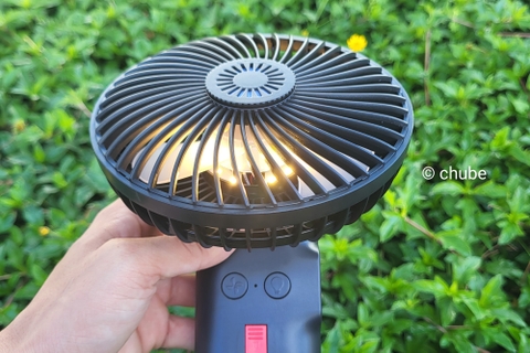 Quạt Rtako FS06: 2in1, pin trâu, 3 chế độ gió, đèn LED