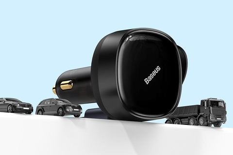 Tẩu sạc xe hơi kèm dây rút Baseus Enjoyment gọn gàng