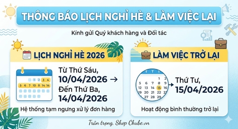 THÔNG BÁO LỊCH NGHỈ HÈ 2026